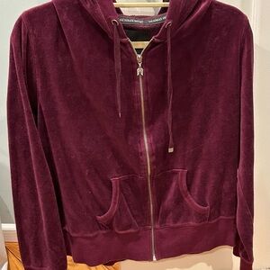 Victoria's Secret Maroon Zip-Up Hoodie Size XL